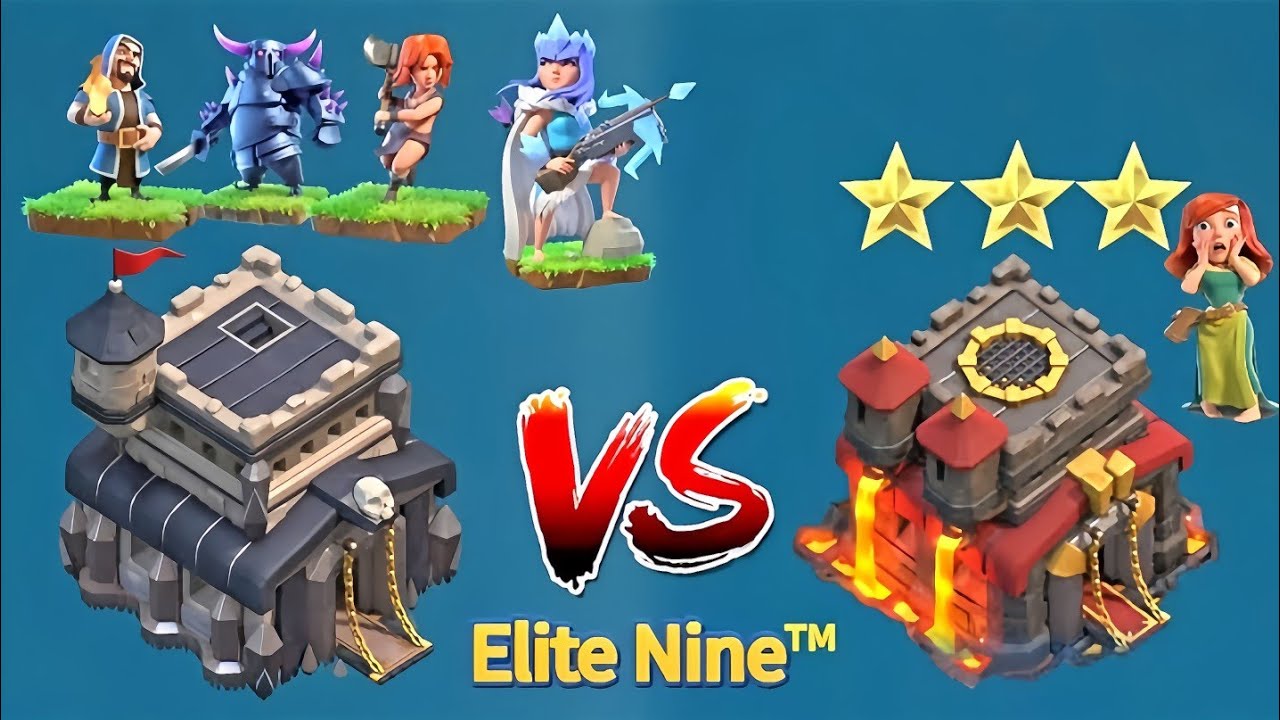 Most Powerful Th9 vs Th10 3 Star Attack Strategy 2022/Elite Nine ™/4k Video
