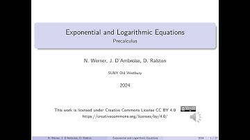 Precalculus - Lecture 09 - Exponential and Logarithmic Equations