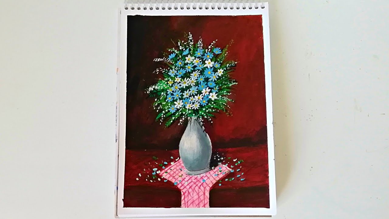 Acrylic Painting Bouquet of Flowers - YouTube