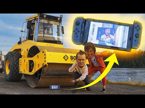 КАТОК ПРОТИВ НИНТЕНДО | ЧТО, ЕСЛИ АСФАЛЬТНЫЙ КАТОК ПЕРЕЕДЕТ ГЕЙМПАД, МЯЧ, БУТСЫ