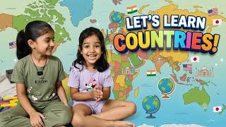 Funskool games | Let’s learn countries | Itisha & Rudrahi | Children learning countries via games