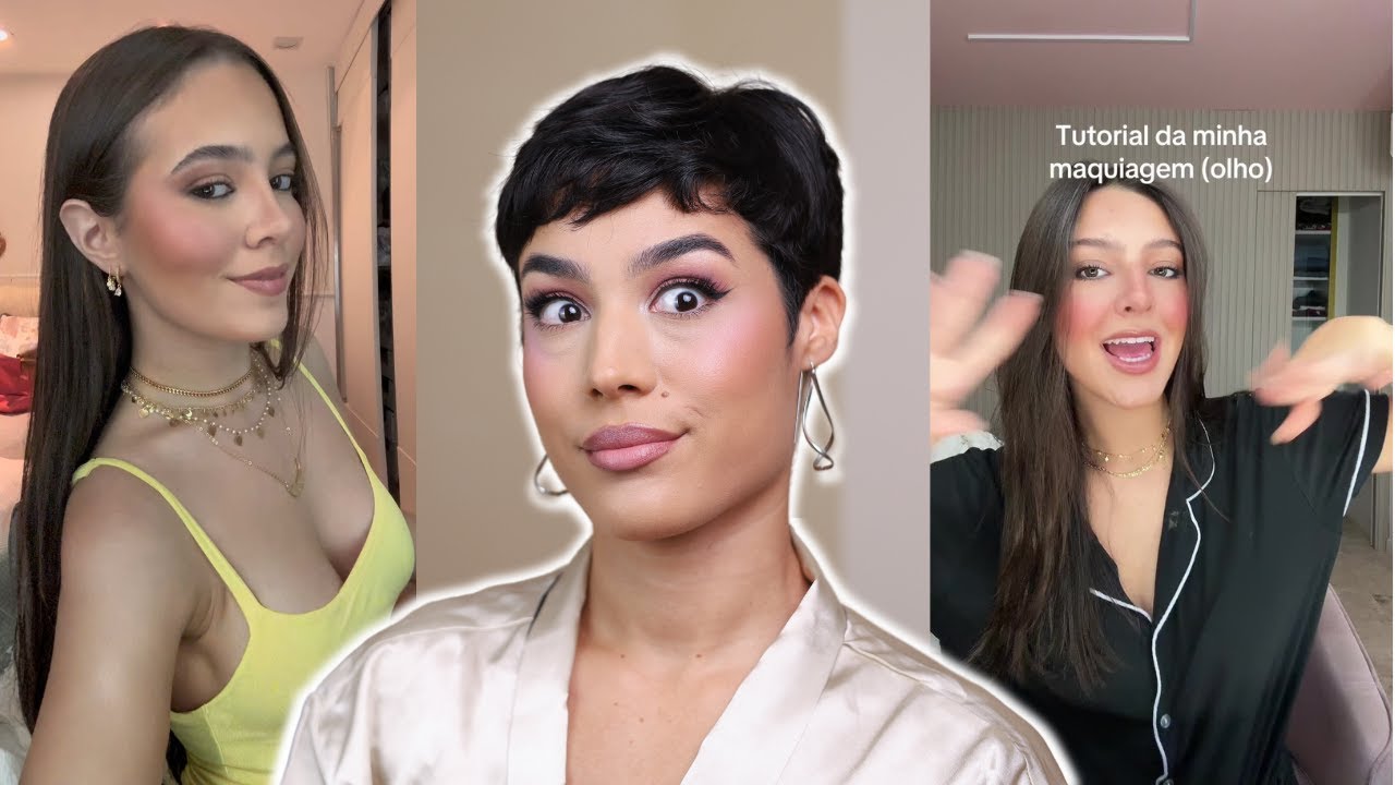 JULGANDO AS MAKES DAS FAMOSAS DO TIKTOK - Antonela Braga e Julia Pimentel