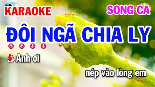 Karaoke Đôi Ngã Chia Ly Song Ca Beat || Nhạc Sống Tuấn Cò