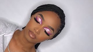 Abstract Pink &amp; Purple Cut Crease | Client Makeup Tutorial