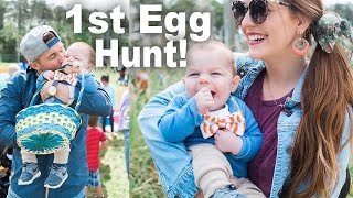 Baby's Adorable First Easter Egg Hunt!