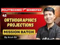 ENGINEERING GRAPHICS | Unit-02 (Orthographies Projections) | P-25| Mission Batch | BTEUP 2025