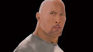 Dwayne Johnson (The Rock) - iPad Procreate Drawing screenshot 2