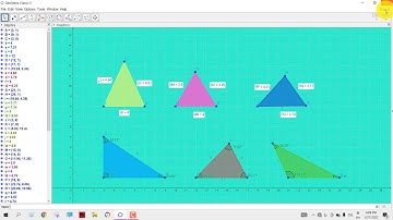 Geogebra   - Types  of  triangles