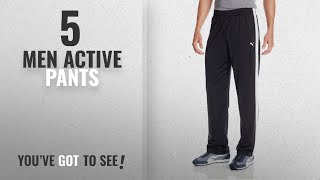 Puma Active Pants [ Winter 2018 ]: PUMA Men's Contrast Pant, Black/White, Medium