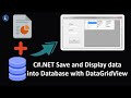 How to insert data into database and show in datagridview C#.Net with Microsoft Sql Server 2020.