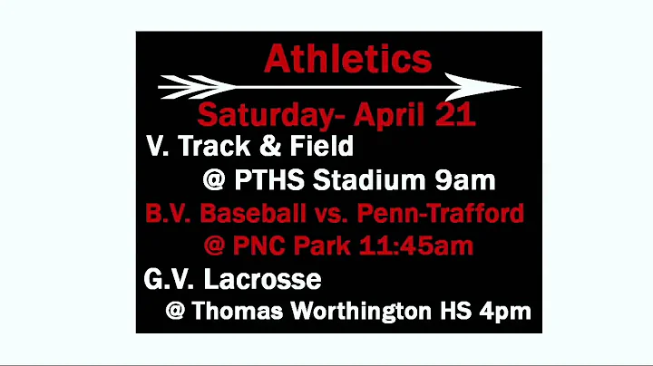 PTHS Morning Announcements Live Stream - April 18, 2018