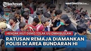 Hendak Ikut Aksi Demo Ratusan Remaja Diamankan di Bundaran HI