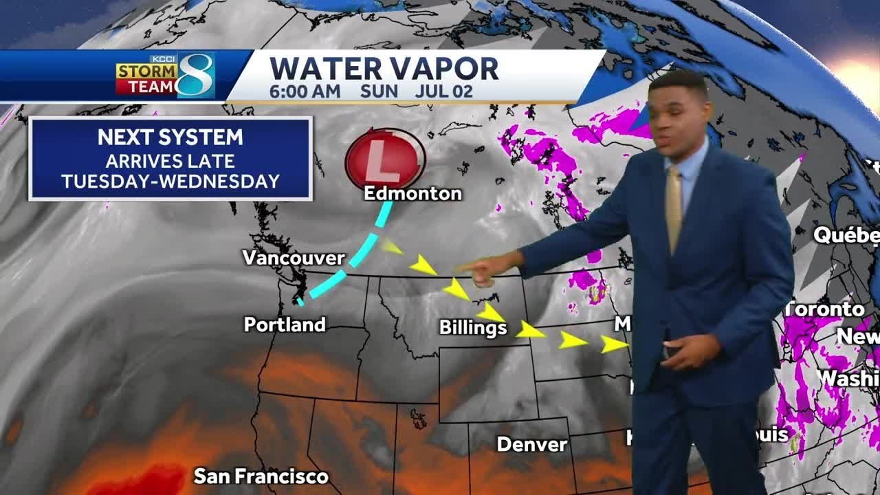 Hot and humid before more storm chances this week - YouTube