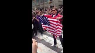 Gumball 3000 - David Hasselhoff Waves The Flag At The Start