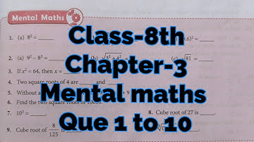 new learning composite mathematics class 8 ch3 mental maths | schand maths solution square and cube