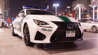 Dubai Police Lexus RCF - brand new addition to the Police Super car fleet in Dubai