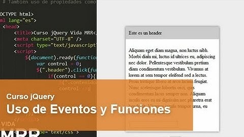 Curso jQuery | Uso de eventos y funciones de jQuery