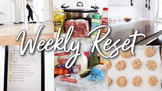 🧺 WEEKLY RESET! CLEANING MOTIVATION + GROCERY HAUL + MEAL PREP