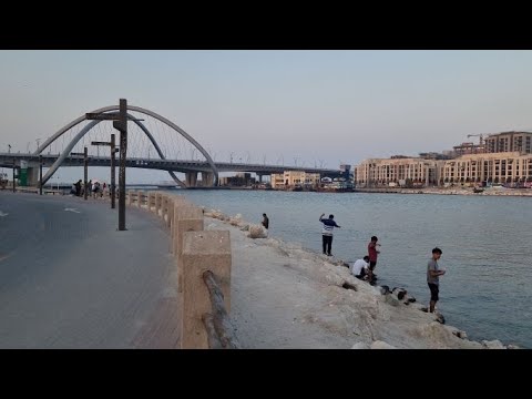 Bur Dubai Creek Promenade walk: Al Ghubaiba Marine Transport Stn to Heritage Village