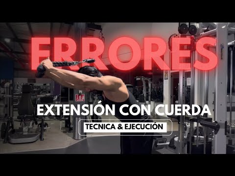 Extensión de codo con cuerda por encima de la cabeza con polea alta | Tutorial completo.