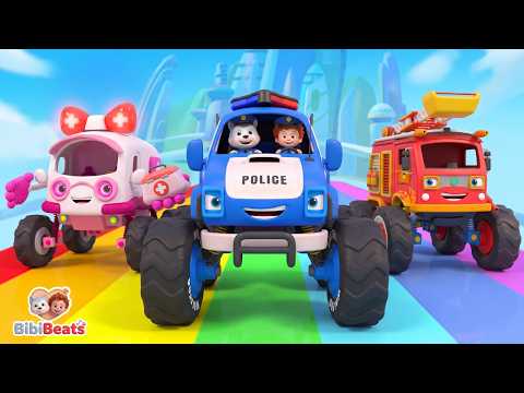 Monster Car Power-Up | Kids Vehicle Song | Nursery Rhymes & Kids Songs | BibiBeats