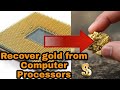 Green fiber Pin Processor Gold Recovery | Gold from Computer | Gold Recovery