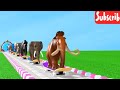paint &amp; animals cow cartoon,bull,buffalo,yak,ox, indian bison fountain crossing animal transform