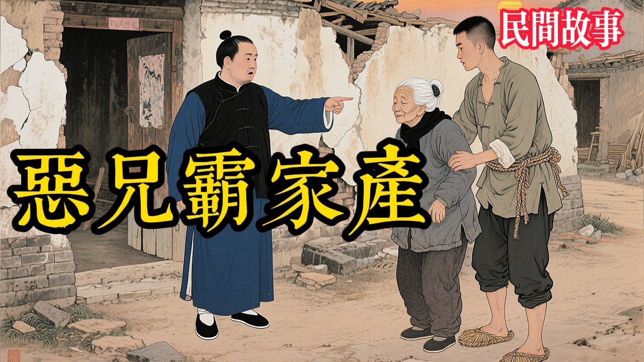 恶兄霸占家产，将瞎眼老母赶出家门，孝子无奈住破庙，傻弟弟最後一個舉動看哭所有人...#民间故事 #故事頻道 #听书 #民間故事 #有聲書 #說書 #睡前故事 #情感