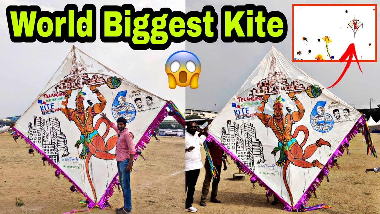 Hanuman World Biggest Kite Flying In International festival 2024😱😱