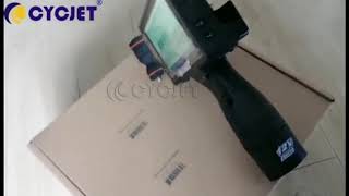 CYCJET Smart I Portable Handheld Inkjet Printer for Carton Box to Print Bar Code Production Date
