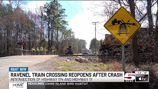 VIDEO: Ravenel highway reopen following crash between train and tractor-trailer