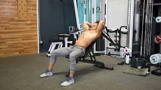 Cable Incline Bench Overhead Tricep Extension