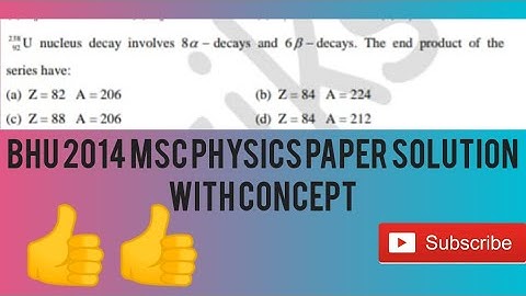 #bhu 2014 Msc Physics Paper Solution @physics Exam वाला#bhu