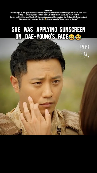 She Even Does His SKINCARE😹😹 Descendants of the sun #shorts #kdrama #songjoongki#descendantsofthesun