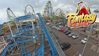 Snow Drift Wild Mouse Rollercoaster at Fantasy Island - 4K On Ride POV