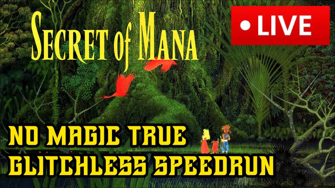 Secret of Mana True Glitchless No Magic Speedrun LIVE Deutsch