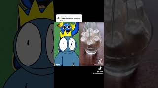 Blue Reacts to Marshmallows #animation #rainbowfriends #meme