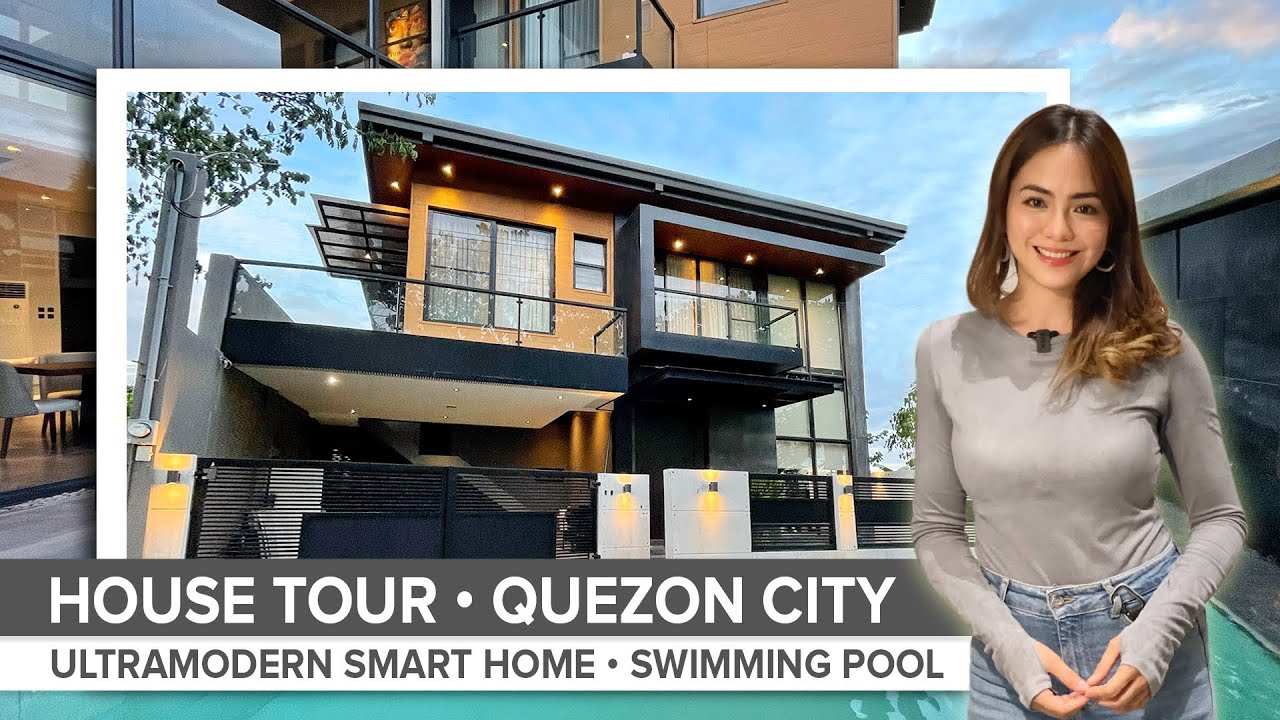 House Tour 85 • Touring this Sophisticated Ultramodern Smart Home with  Swimming Pool in Quezon City