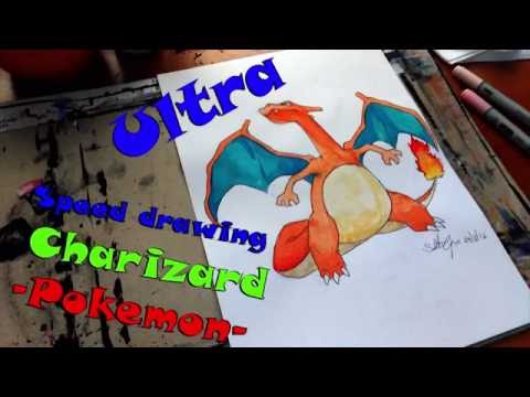 Ultra speed drawing Charizard Pokemon