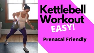 Prenatal Kettlebell Workout for Beginners (Pregnancy Friendly)