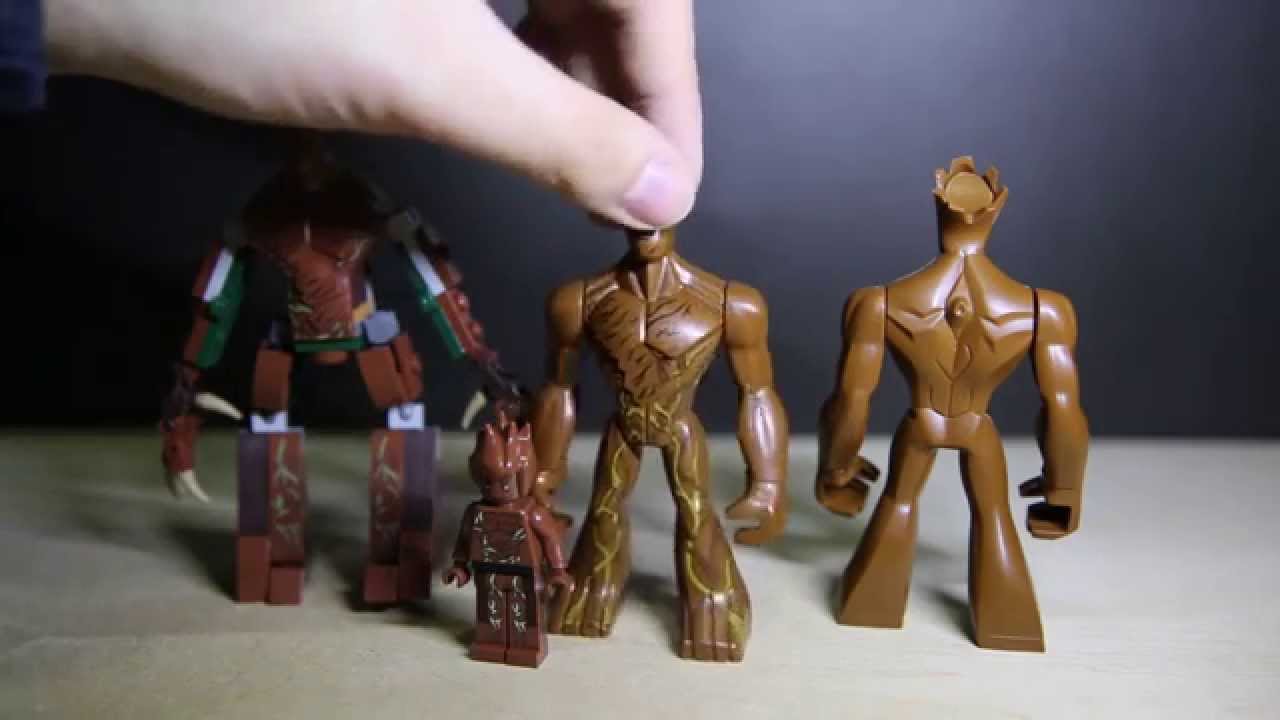 LEGO Marvel Super Heroes GROOT figures compared 