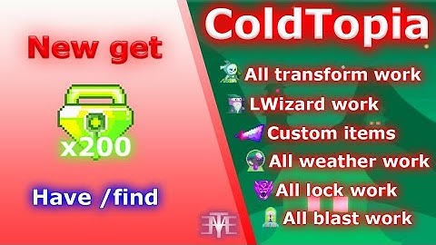 Growtopia Private Server [ColdTopia] | New get 200BGLs + have /find | TimeCJ