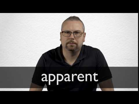 How to pronounce APPARENT in British English