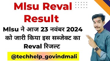 Mlsu Reval Result Ba Bcom Bsc Ma Msc Mcom #mlsurevalresult #mlsuexamform #mlsuexamresult #mlsuexam