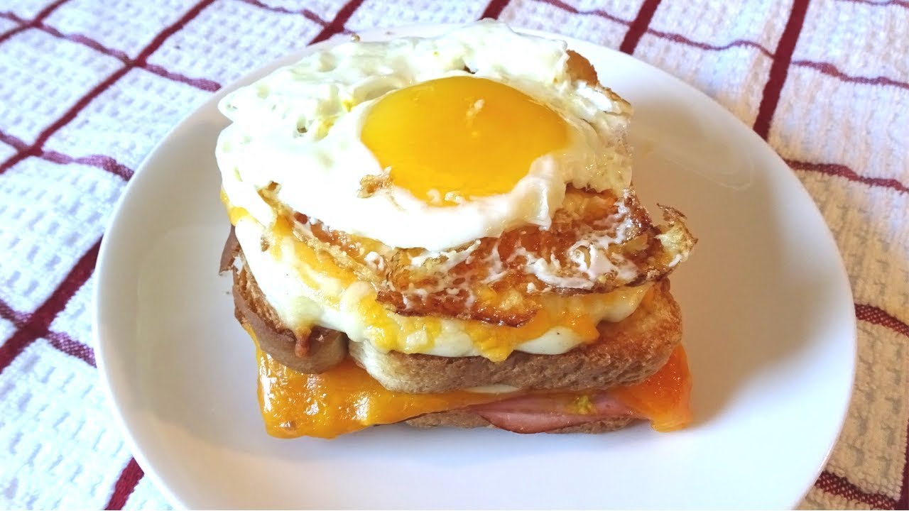 Receta Sándwich Croque Madame, La Pareja de Croque Monsieur, Sándwich Fácil y delicioso defensa y justicia