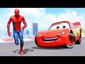 GTA 5 Spiderman Lightning Mcqueen Epic Jumps (Spiderman Crazy Jumps/Fails)