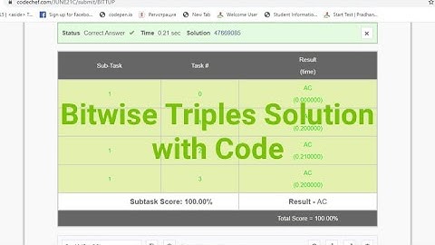 Bitwise Tuples Solution | Codechef Bitwise Tuples Solution | Codechef June Long Challenge Solution