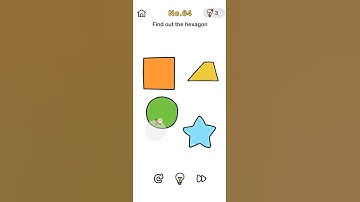 Brain 🧠 out Game 🎮 level 64=Find out the hexagon. solution