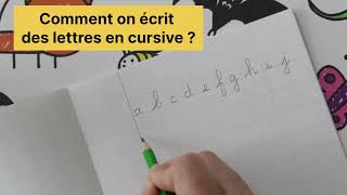 الحصة الثانية للغة الفرنسية Comment on écrit des lettres en cursive 