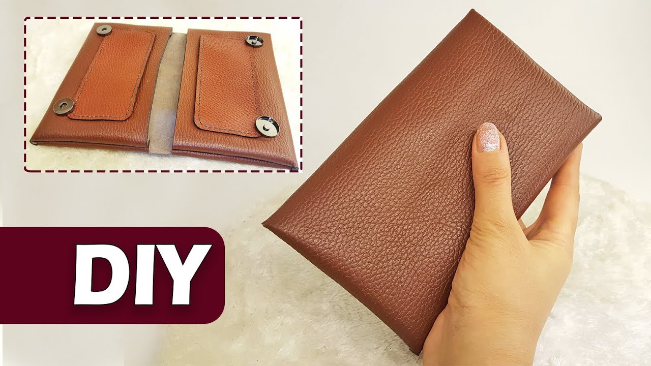 How to Make Leather Wallet with My Ready Pattern (Free Pattern) YouTube
